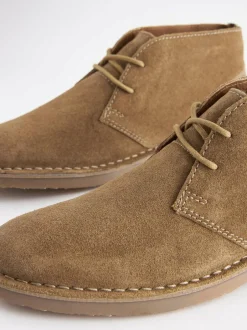Next Stone Suede Desert Boots New
