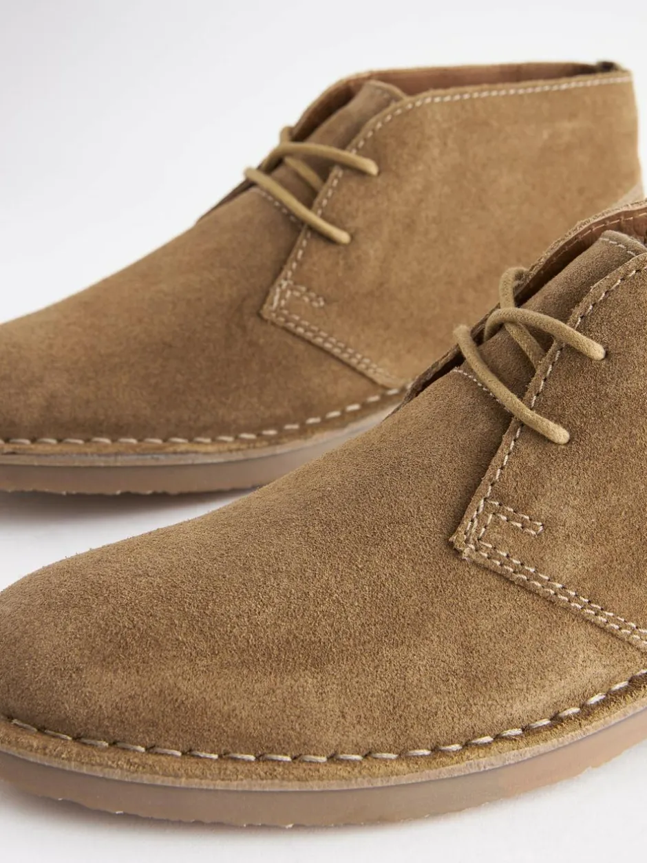 Next Stone Suede Desert Boots New