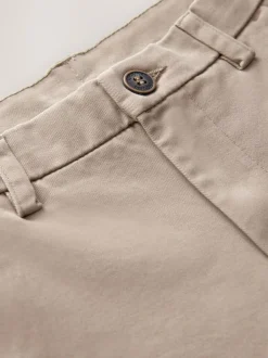 Next Wide Fit Stretch Chino Trousers (3-17yrs) Stone Hot