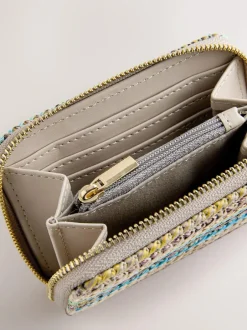 Next Stripe Raffia Effect Purse Best