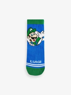 Next Character Cotton Rich Socks 5 Pack Super Mario Clearance