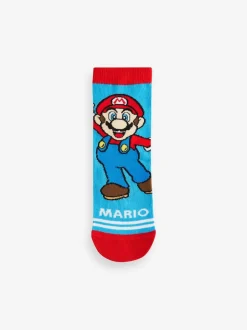 Next Character Cotton Rich Socks 5 Pack Super Mario Clearance