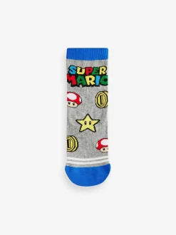 Next Character Cotton Rich Socks 5 Pack Super Mario Clearance