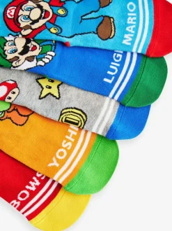 Next Character Cotton Rich Socks 5 Pack Super Mario Clearance