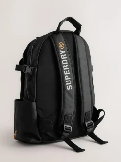 Superdry Black Back to School Logo Backpack Outlet
