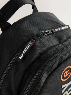 Superdry Black Back to School Logo Backpack Outlet