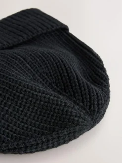 Superdry Black Beanie and Gloves Set Online