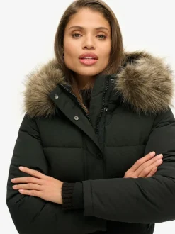 Superdry Black Everest Hooded Bomber Jacket Best