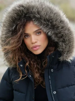 Superdry Black Everest Hooded Bomber Jacket Best