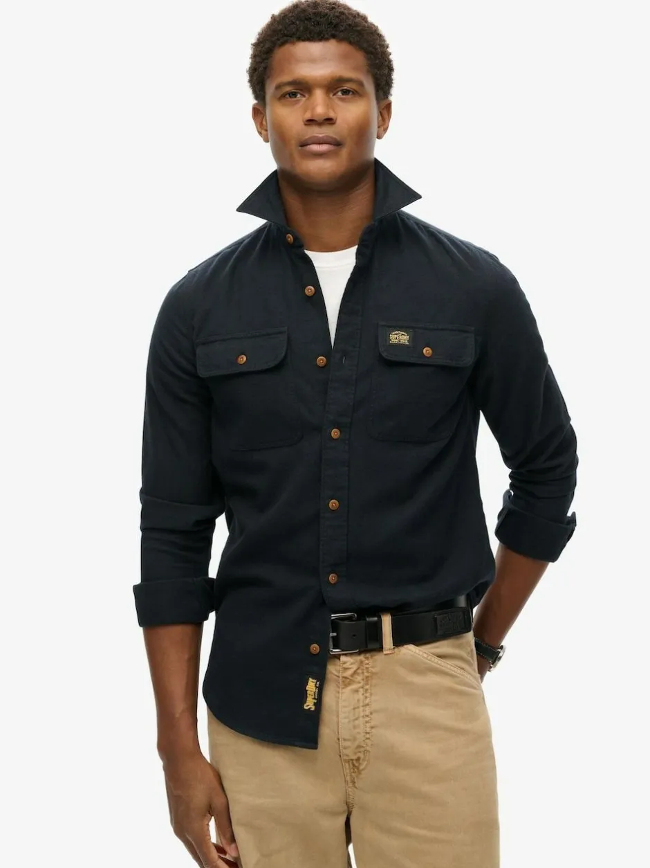 Superdry Trailsman Relaxed Fit Overshirt Black Best