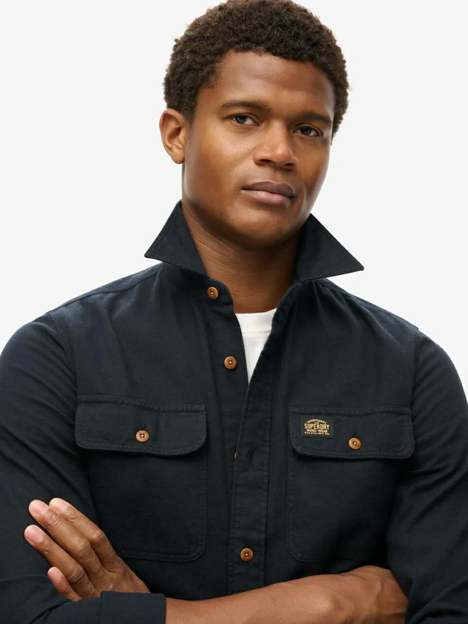 Superdry Trailsman Relaxed Fit Overshirt Black Best