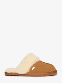 Superdry Brown Faux Suede Mule Slippers Hot