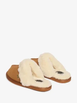 Superdry Brown Faux Suede Mule Slippers Hot