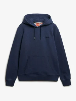 Superdry Chambray Blue Essential Logo Hoodie Clearance