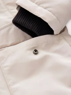 Superdry Everest Parka Coat Cream Sale