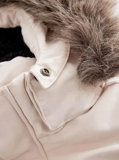 Superdry Everest Parka Coat Cream Sale