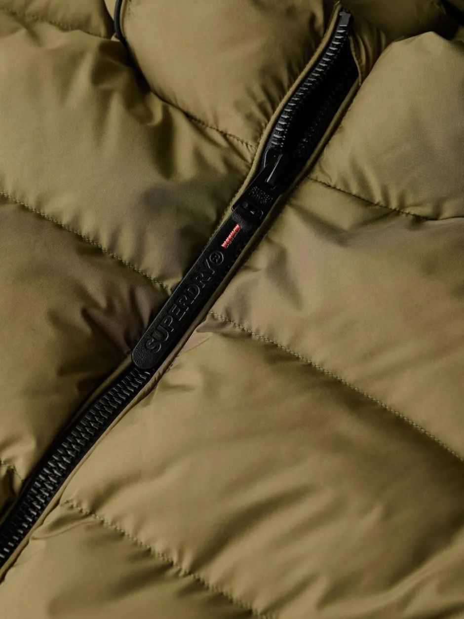 Superdry Green Hooded Sports Puffer Jacket