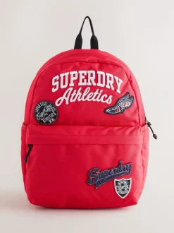 Superdry Back to School Embroide Varsity Badge Logo Backpack Red Best