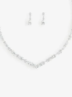 Swarovski Silver Mesmera Mixed Cuts Rhodium Plated Jewellery Set Hot