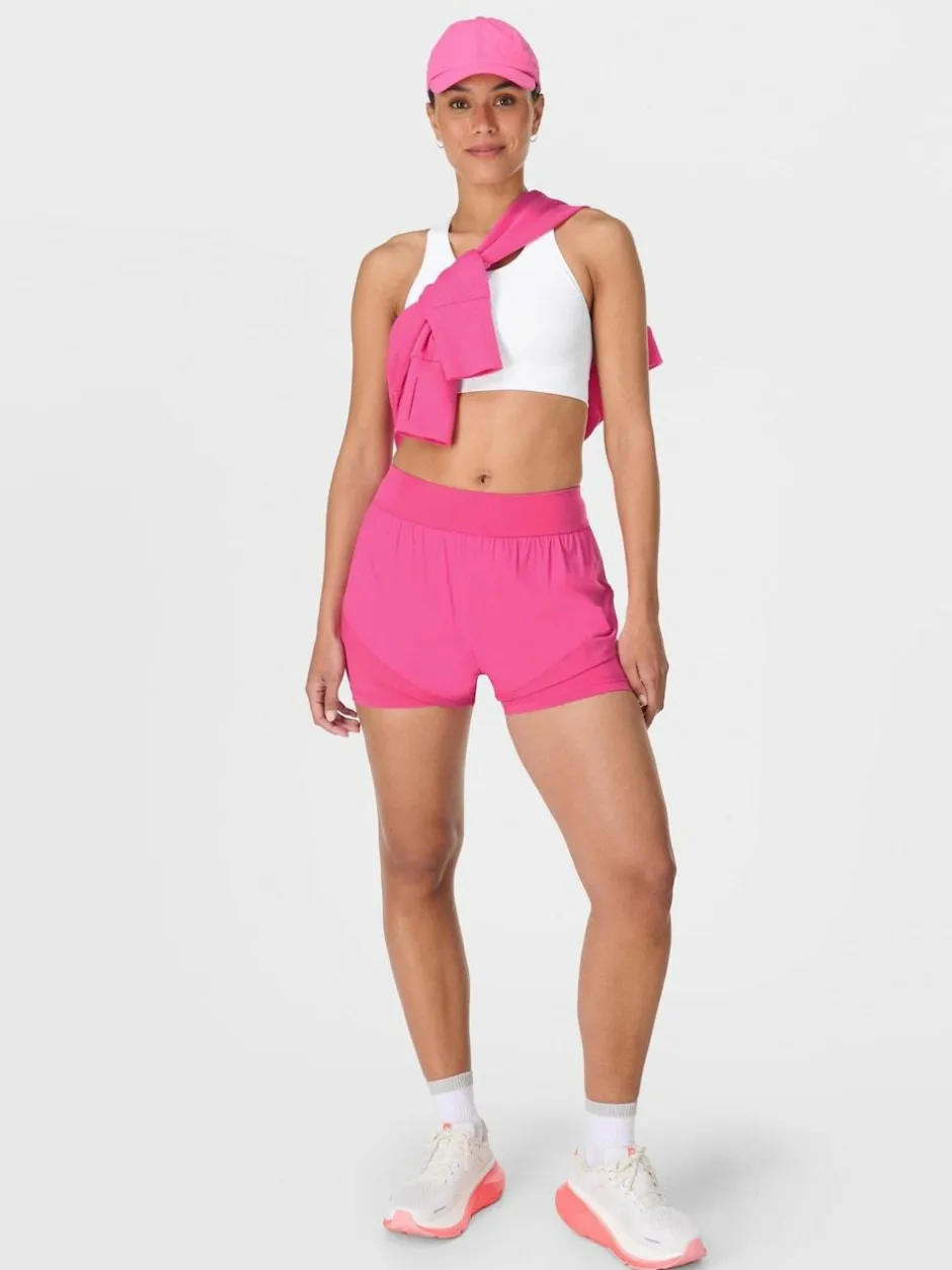 Sweaty Betty Tempo Run Shorts Pink Hot
