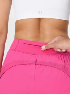 Sweaty Betty Tempo Run Shorts Pink Hot