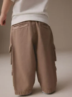 Next 100% Cotton Cargo Trouser Jeans (3mths-7yrs) Tan Brown