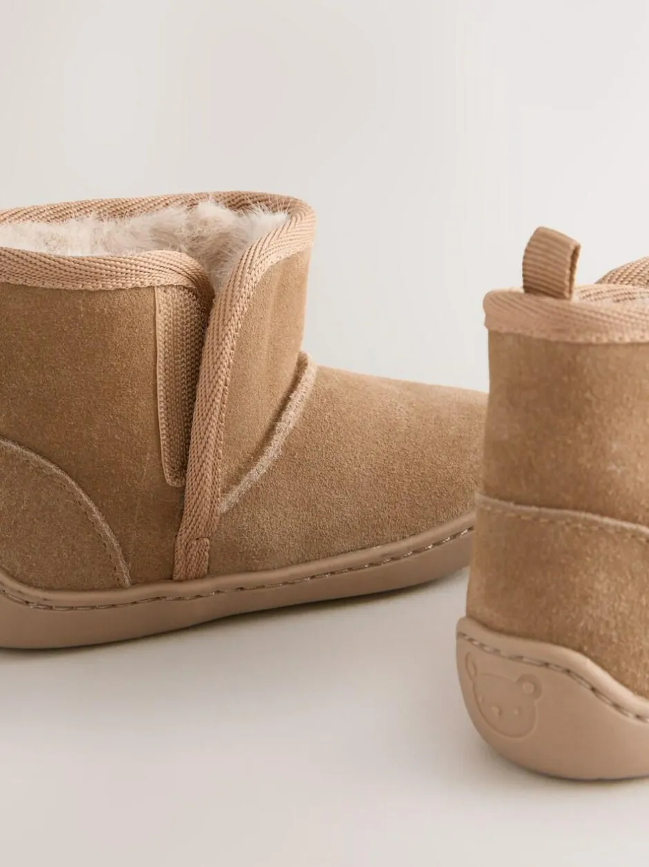Next Tan Brown First Walker Suede Pull On Boots Sale