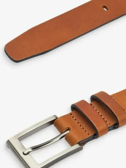 Next Leather Belt Tan Brown New