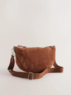 Next Tan Brown Leather Sling Cross Body Bag Discount
