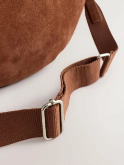 Next Tan Brown Leather Sling Cross Body Bag Discount