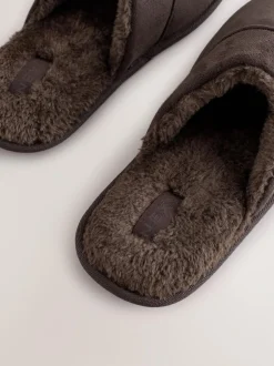 Next Mule Slippers Tan Brown Online