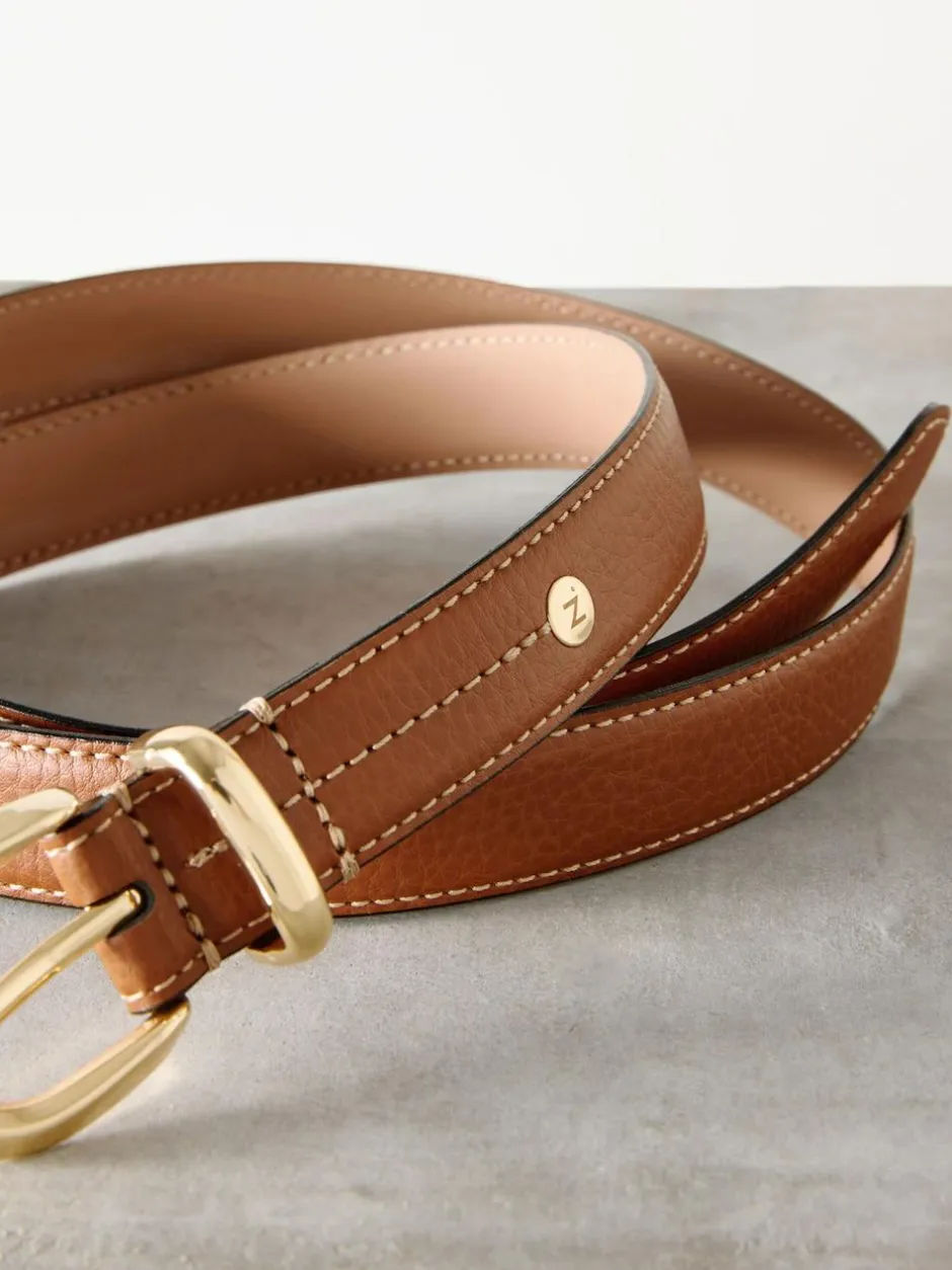 Next N. Premium Made In Italy Mid Width Belt Tan Brown