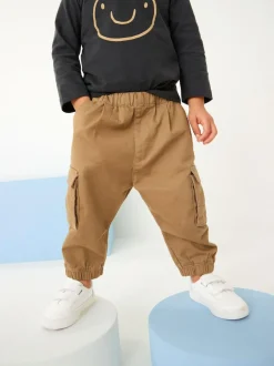 Next Regular Fit Cargo Trousers (3mths-7yrs) Tan Brown Discount