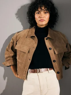 Next Regular Statement Buckle Leather Belt Tan Brown Clearance