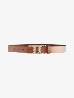Next Regular Statement Buckle Leather Belt Tan Brown Clearance
