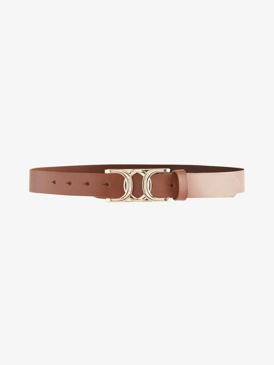 Next Regular Statement Buckle Leather Belt Tan Brown Clearance