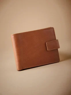 Next Signature Leather Extra Capacity Wallet Tan Brown Discount
