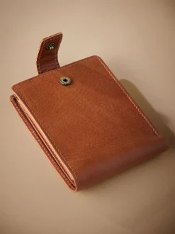 Next Signature Leather Extra Capacity Wallet Tan Brown Discount