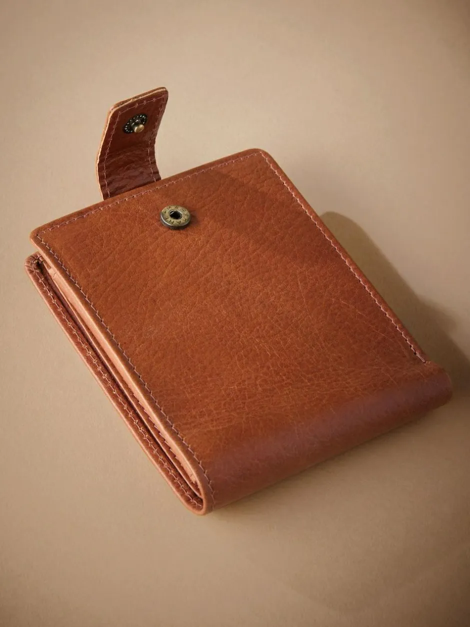 Next Signature Leather Extra Capacity Wallet Tan Brown Discount