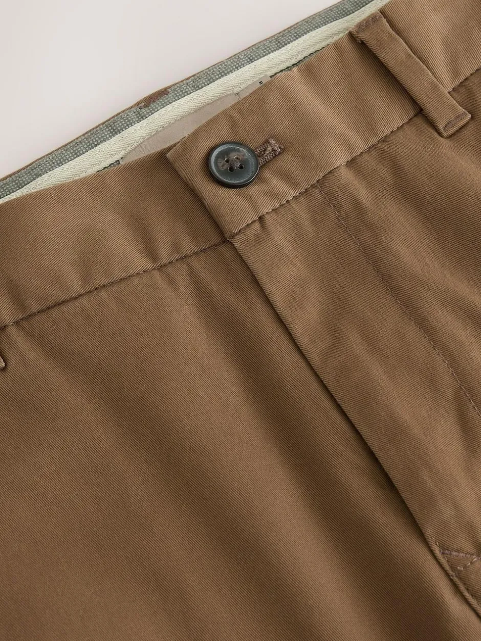 Next Tan Brown Slim Fit Stretch Chinos Trousers Clearance
