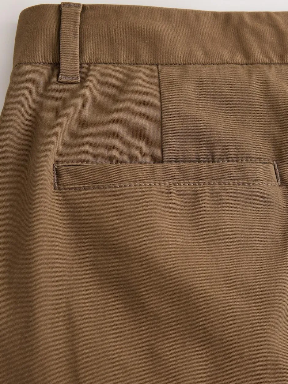Next Tan Brown Slim Fit Stretch Chinos Trousers Clearance