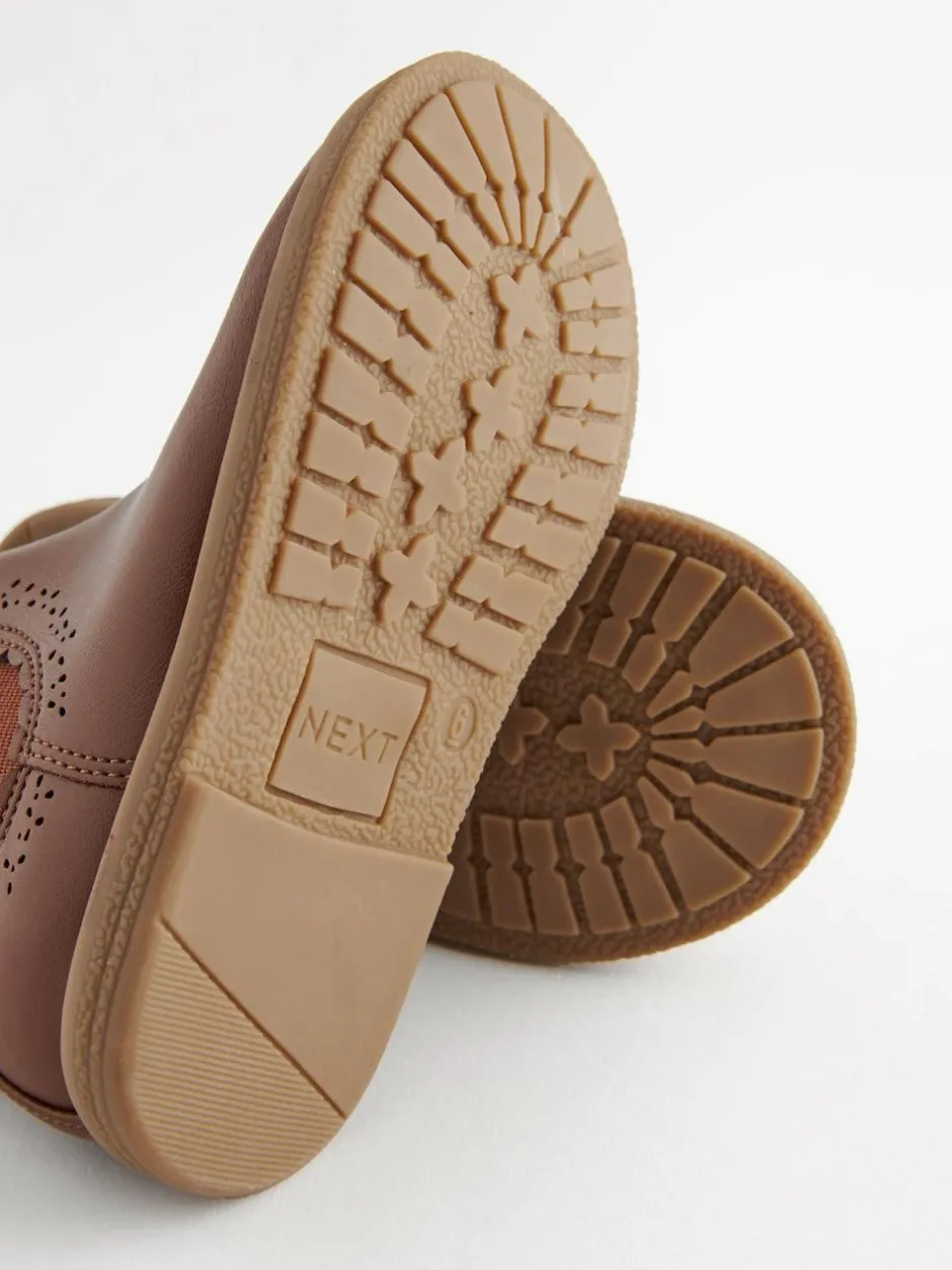 Next Standard Fit (F) Chelsea Ankle Boots Tan Brown New