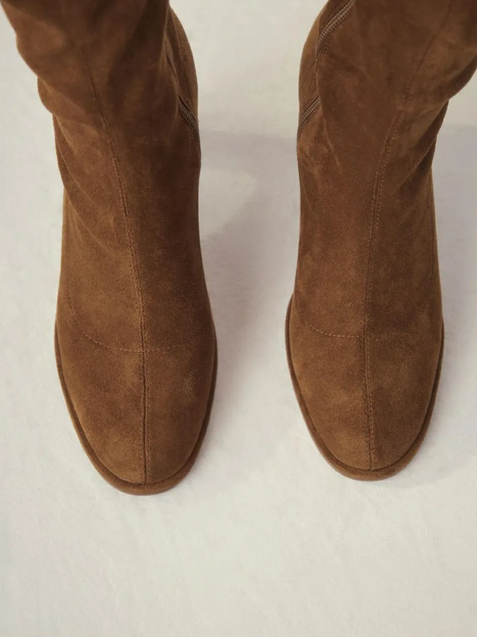 Next Standard/Wide Fit Forever Comfort® Round Toe Knee High Sock Boots Tan Brown Online