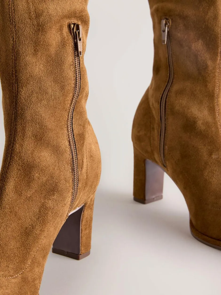Next Standard/Wide Fit Forever Comfort® Round Toe Knee High Sock Boots Tan Brown Online