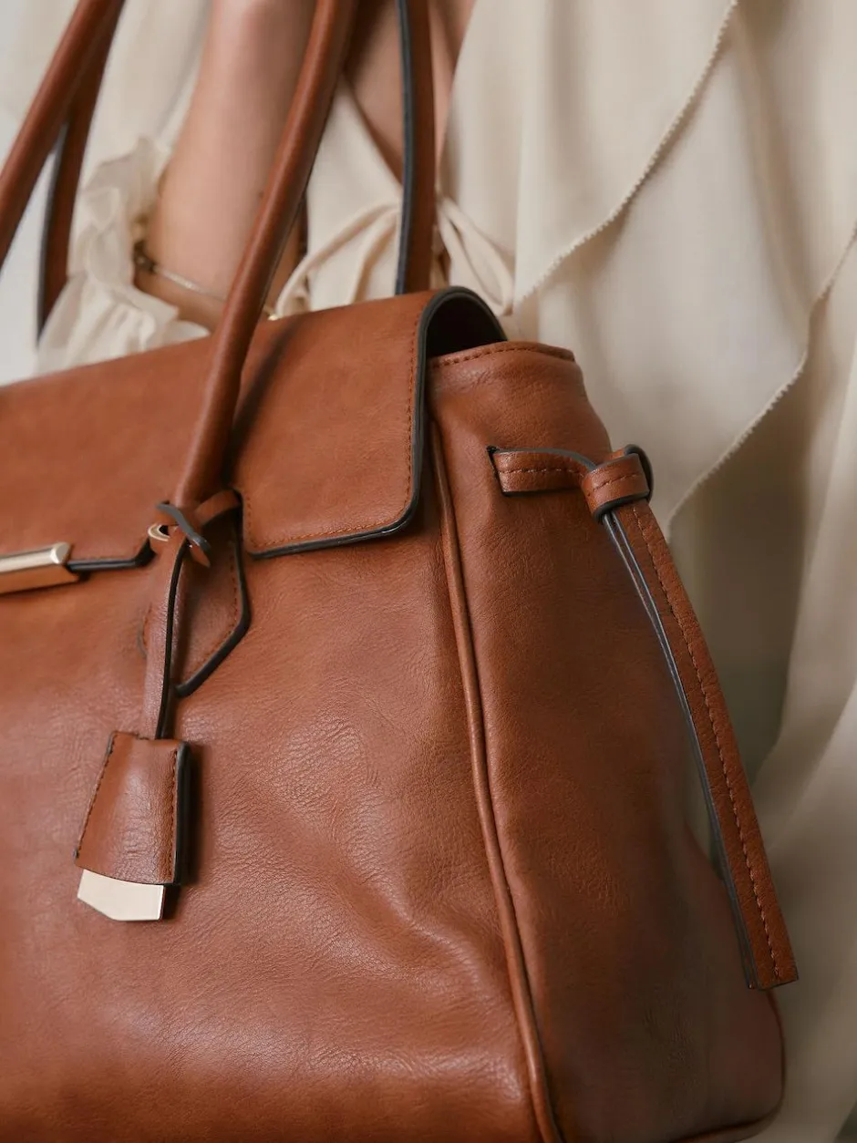 Next Tan Brown Structured Tote Bag Best