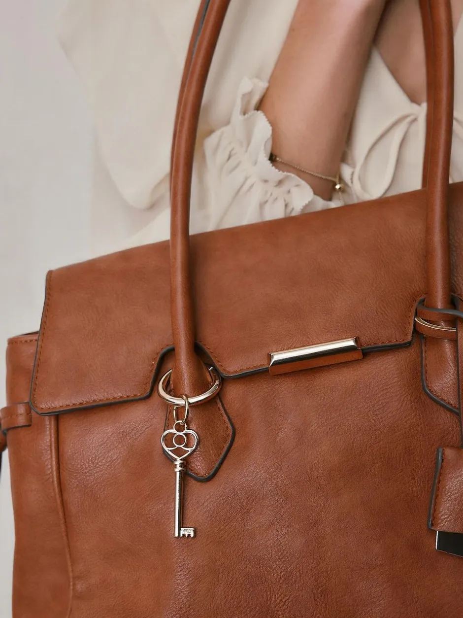 Next Tan Brown Structured Tote Bag Best