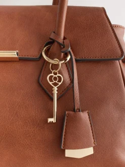 Next Tan Brown Structured Tote Bag Best