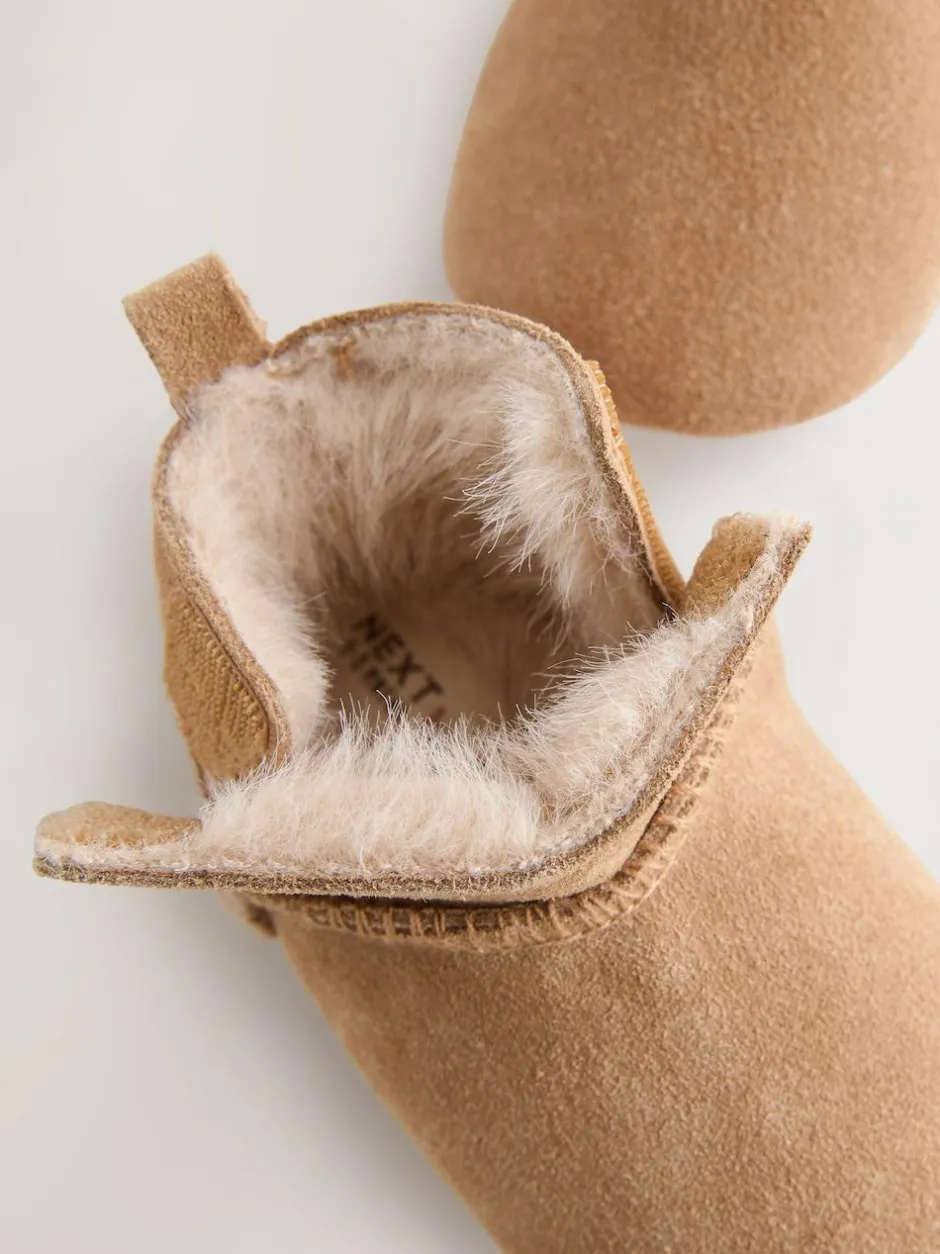 Next Suede Baby Pull-On Boots (0-24mths) Tan Brown Outlet