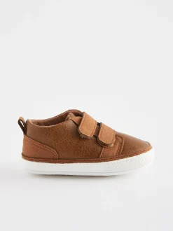 Next Tan Brown Touch Fastening Baby Trainers (0-2mths) Discount