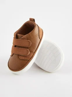 Next Tan Brown Touch Fastening Baby Trainers (0-2mths) Discount